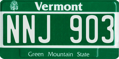 VT license plate NNJ903