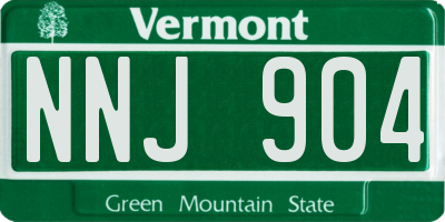 VT license plate NNJ904