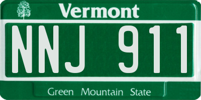 VT license plate NNJ911