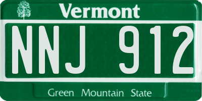VT license plate NNJ912