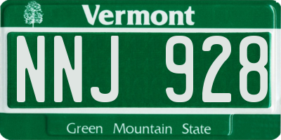 VT license plate NNJ928