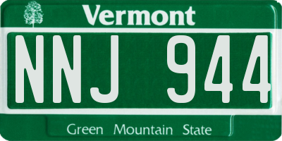 VT license plate NNJ944