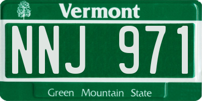 VT license plate NNJ971