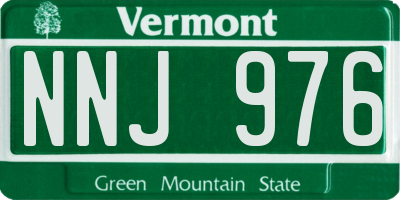 VT license plate NNJ976