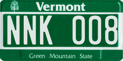 VT license plate NNK008