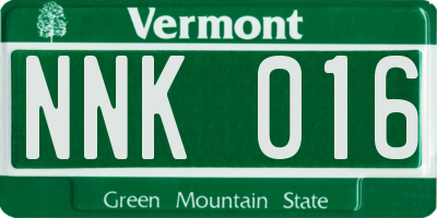 VT license plate NNK016