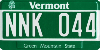 VT license plate NNK044