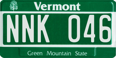 VT license plate NNK046