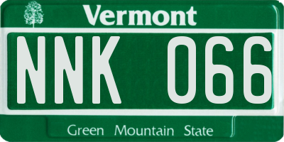 VT license plate NNK066