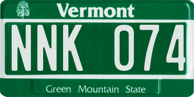 VT license plate NNK074