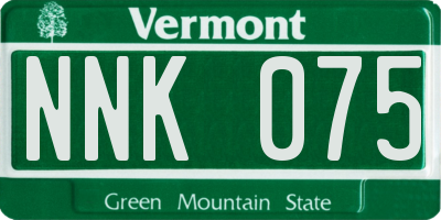 VT license plate NNK075