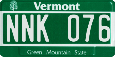 VT license plate NNK076