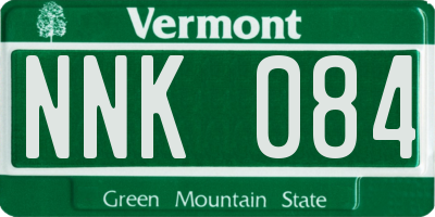 VT license plate NNK084