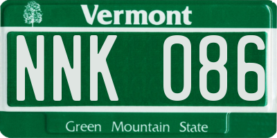 VT license plate NNK086