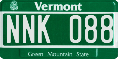VT license plate NNK088