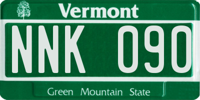 VT license plate NNK090