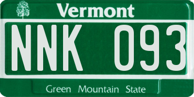 VT license plate NNK093