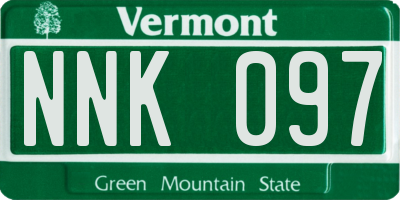 VT license plate NNK097
