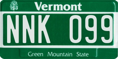 VT license plate NNK099