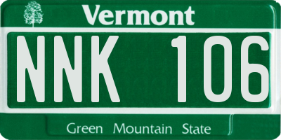 VT license plate NNK106