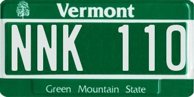 VT license plate NNK110