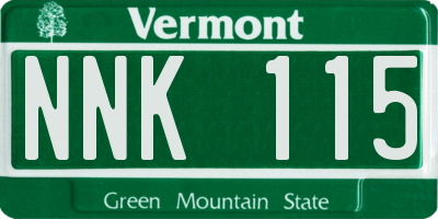 VT license plate NNK115