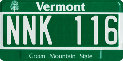 VT license plate NNK116