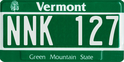 VT license plate NNK127