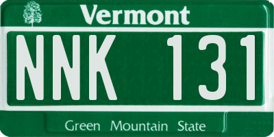 VT license plate NNK131