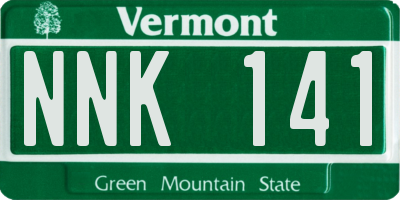 VT license plate NNK141