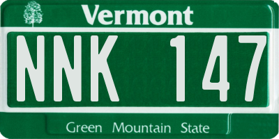 VT license plate NNK147