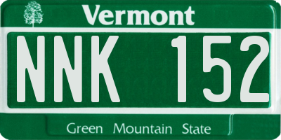 VT license plate NNK152