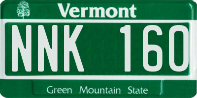 VT license plate NNK160