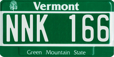 VT license plate NNK166