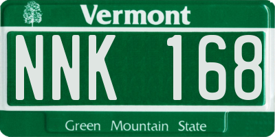 VT license plate NNK168
