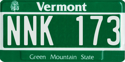 VT license plate NNK173
