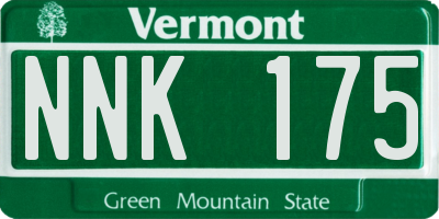 VT license plate NNK175