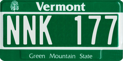 VT license plate NNK177