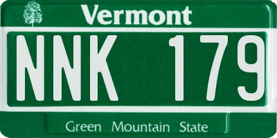 VT license plate NNK179