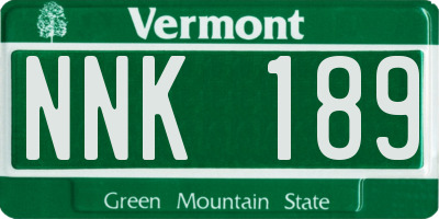VT license plate NNK189