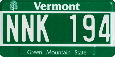 VT license plate NNK194