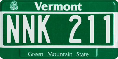 VT license plate NNK211