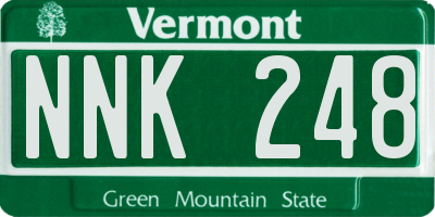 VT license plate NNK248