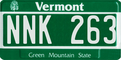 VT license plate NNK263