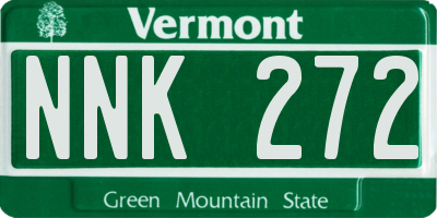 VT license plate NNK272