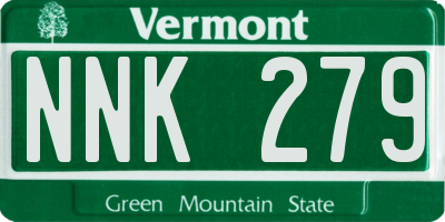 VT license plate NNK279