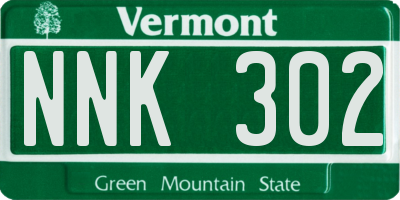 VT license plate NNK302