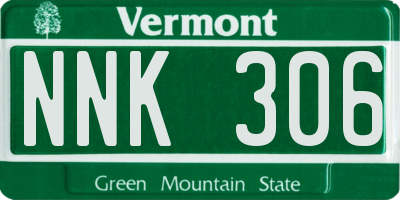 VT license plate NNK306