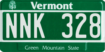 VT license plate NNK328