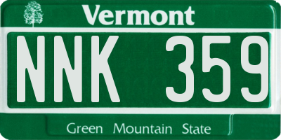 VT license plate NNK359